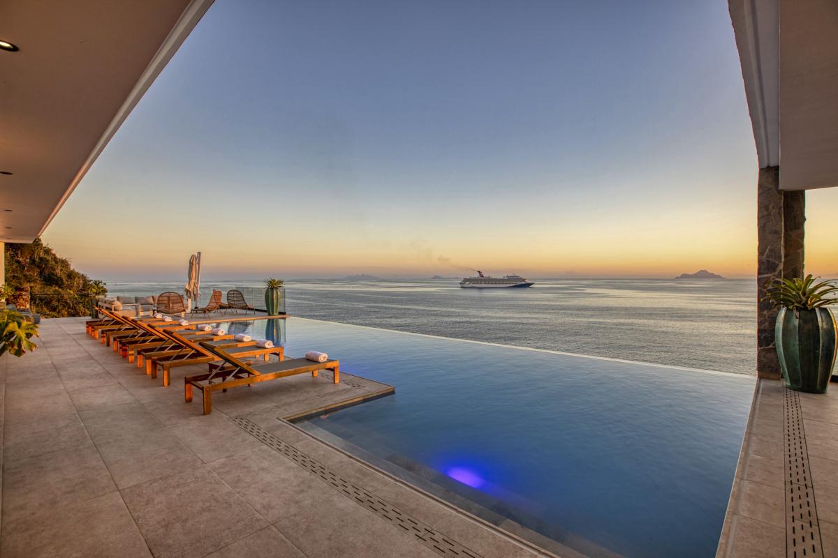 47_A louer villa 12 personnes Indigo Bay Saint Martin - Coucher du soleil